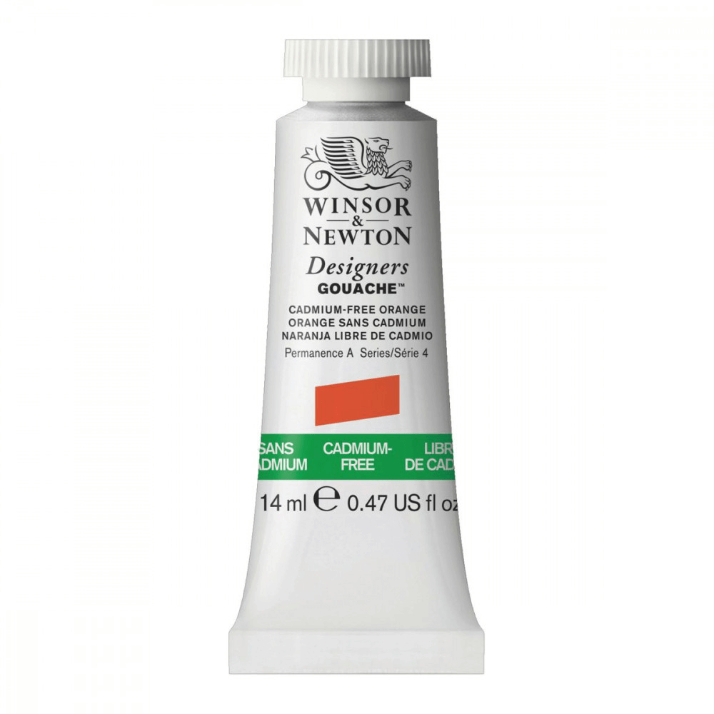 Tinta Guache Winsor & Newton Designers 14ml S4 899 Cadmium Free Orange